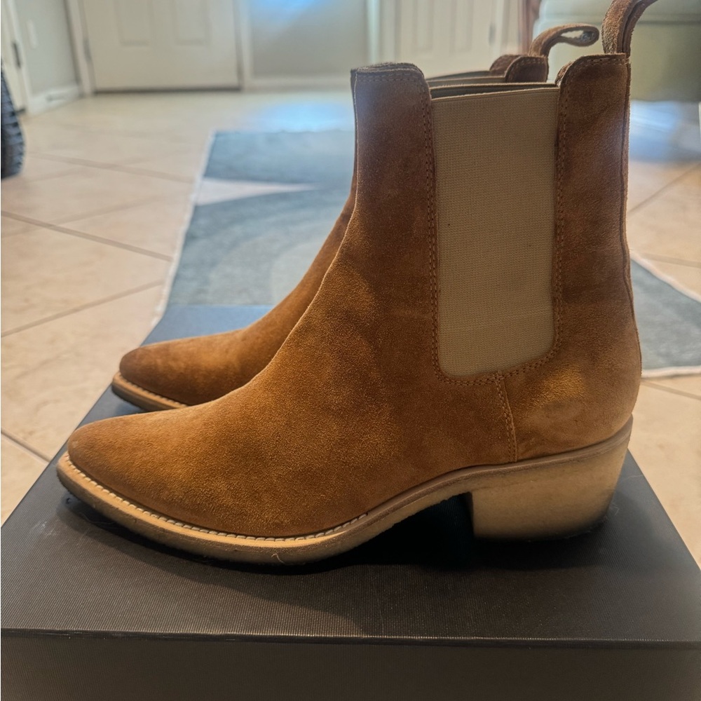 Amiri Khaki Brown Chelse Crepe boot